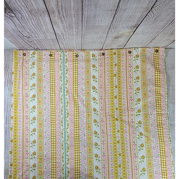 Vintage Gloria Vanderbilt Bloom Craft Curtain Panel Fabric Shower Curtain Floral - Picture 2 of 8